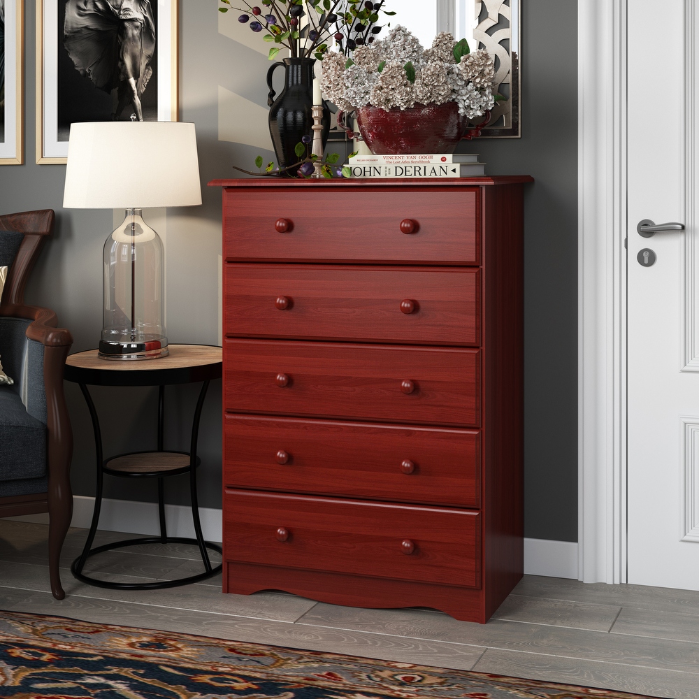 Red clearance wood dresser